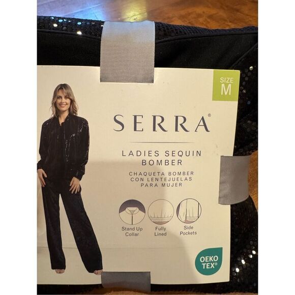 New Woman’s Serra Ladies sequin bomber jacket size medium - Picture 3 of 4
